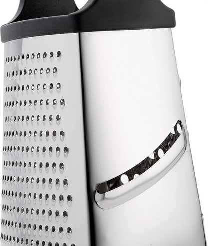 Spring Chef Professional Box Grater, Stainless Steel with 4 Sides, Best for Parmesan Cheese, Vegetables, Ginger, XL Size, Mint