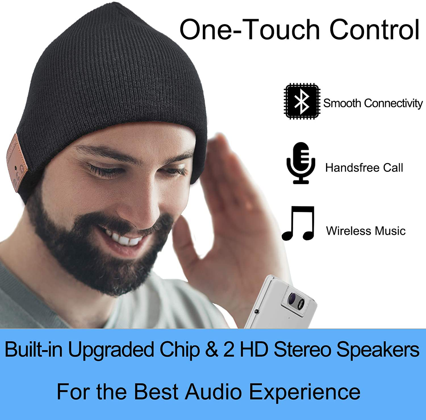 Bluetooth Beanie Hat Headphones Unique Christmas Tech Gifts
