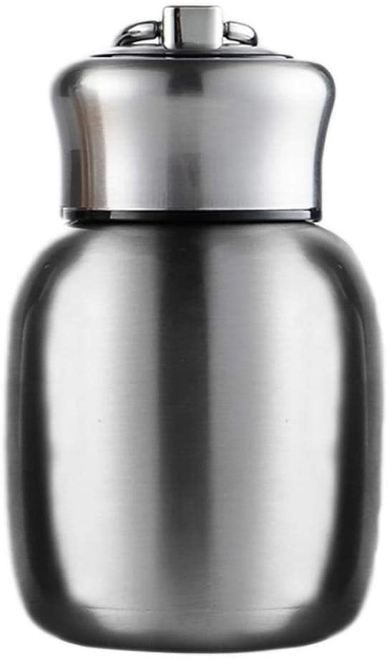 Mini 7 oz Stainless Steel Water Bottle, Small Vacuum Insulated Water Bottle Leak Proof Sport Tumbler Cup Hot and Cold Water Bottle for Women Girls Kids Gift Milk Tea Lunch (Skyblue)