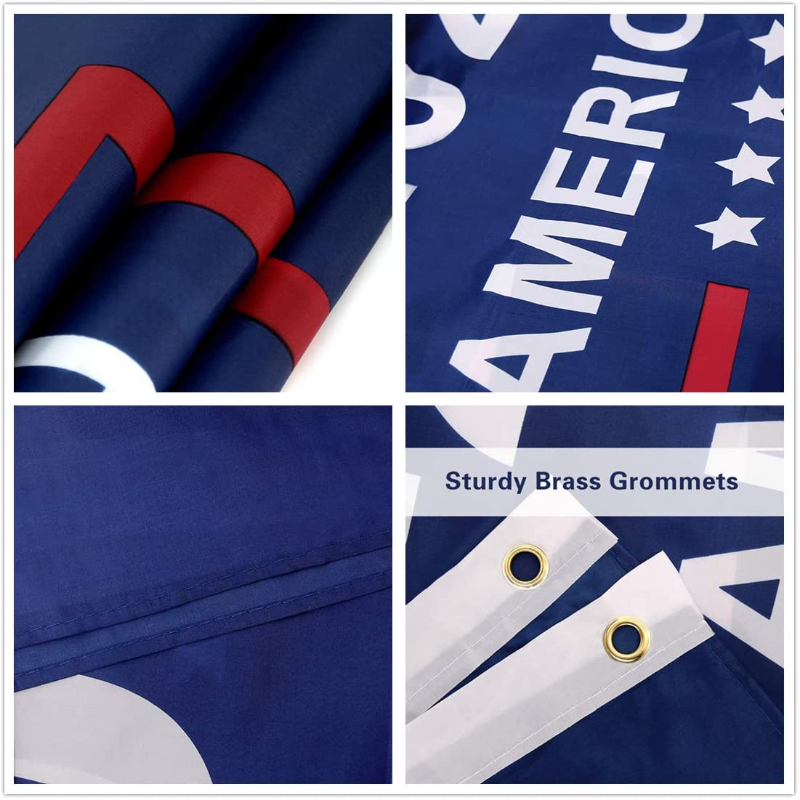 USA Polyester Flag with Brass Grommets 3x5 Ft Vivid Color and UV Fade Resistant