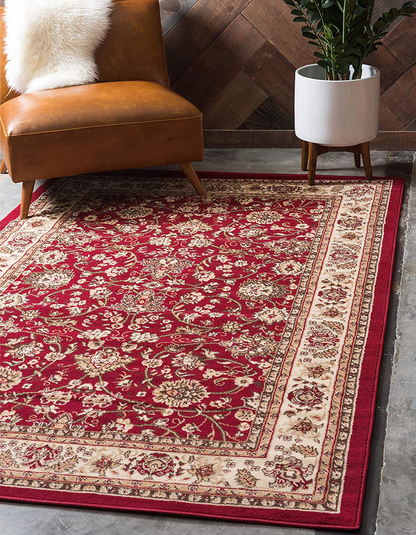 Unique Loom Kashan Traditional Floral Area Rug, 3 Feet x 16 Feet 5 Inch, Light Blue/Ivory