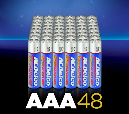 ACDelco 48-Count AAA Batteries, Maximum Power Super Alkaline Battery, 10-Year Shelf Life