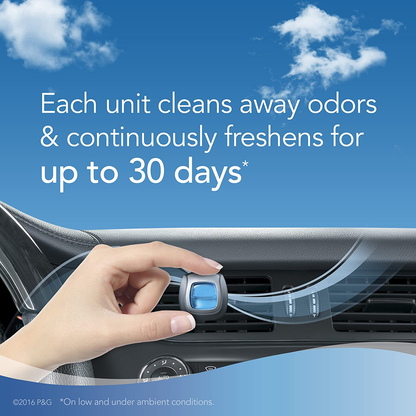 Febreze Car Air Freshener Vent Clips, 2 Gain Original and 2 Gain Island Fresh Scents, Odor Eliminator, 4 Count