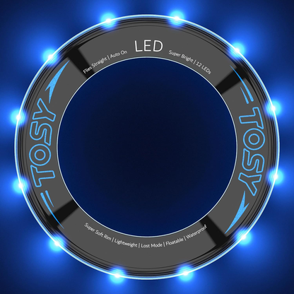 Flying Ring - RGB Multi Colors, Waterproof, Soft & Lightweight Frisbee Toy