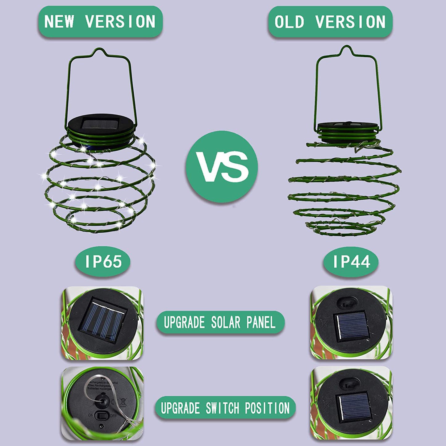 Roaming Light Solar Spiral LED Lanterns, Solar Garden Lights Outdoor Decorative Hanging Lights, Waterproof Pendant Light for Garden, Patio, Porch (Green)