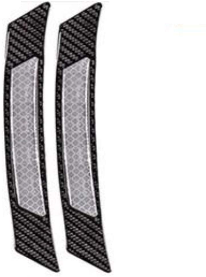 Automotive Inner Reflective Black Carbon Fiber Wheel Well Fender Door Bumper Trim Molding