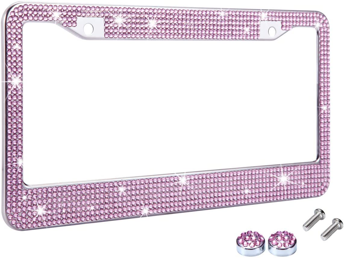 Multicolor Bling Rhinestone License Plate Frames