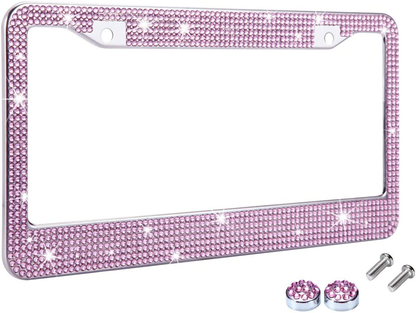 Multicolor Bling Rhinestone License Plate Frames