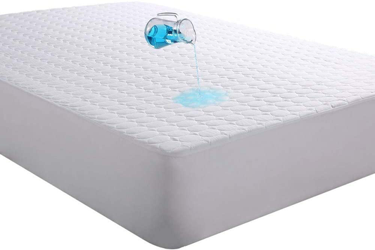 Bedecor Quilted Fitted Mattress Pad Super Water Absorption Deep Pocket to 18 Inches - Cal King