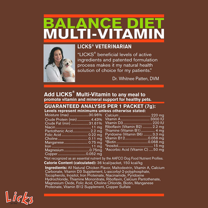 Licks Dog Multi-Vitamin Supplements - 10-use
