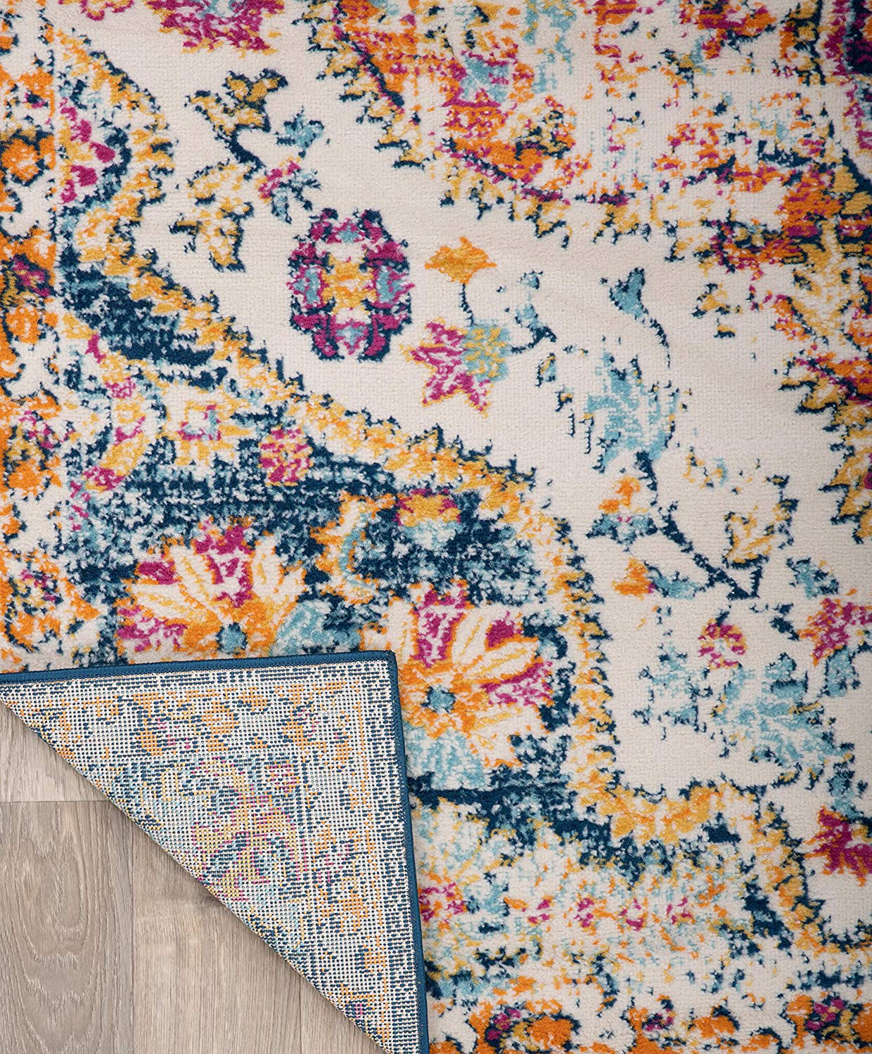 Rugshop Vintage Distressed Bohemian Area Rug 3'3" x 5' Navy