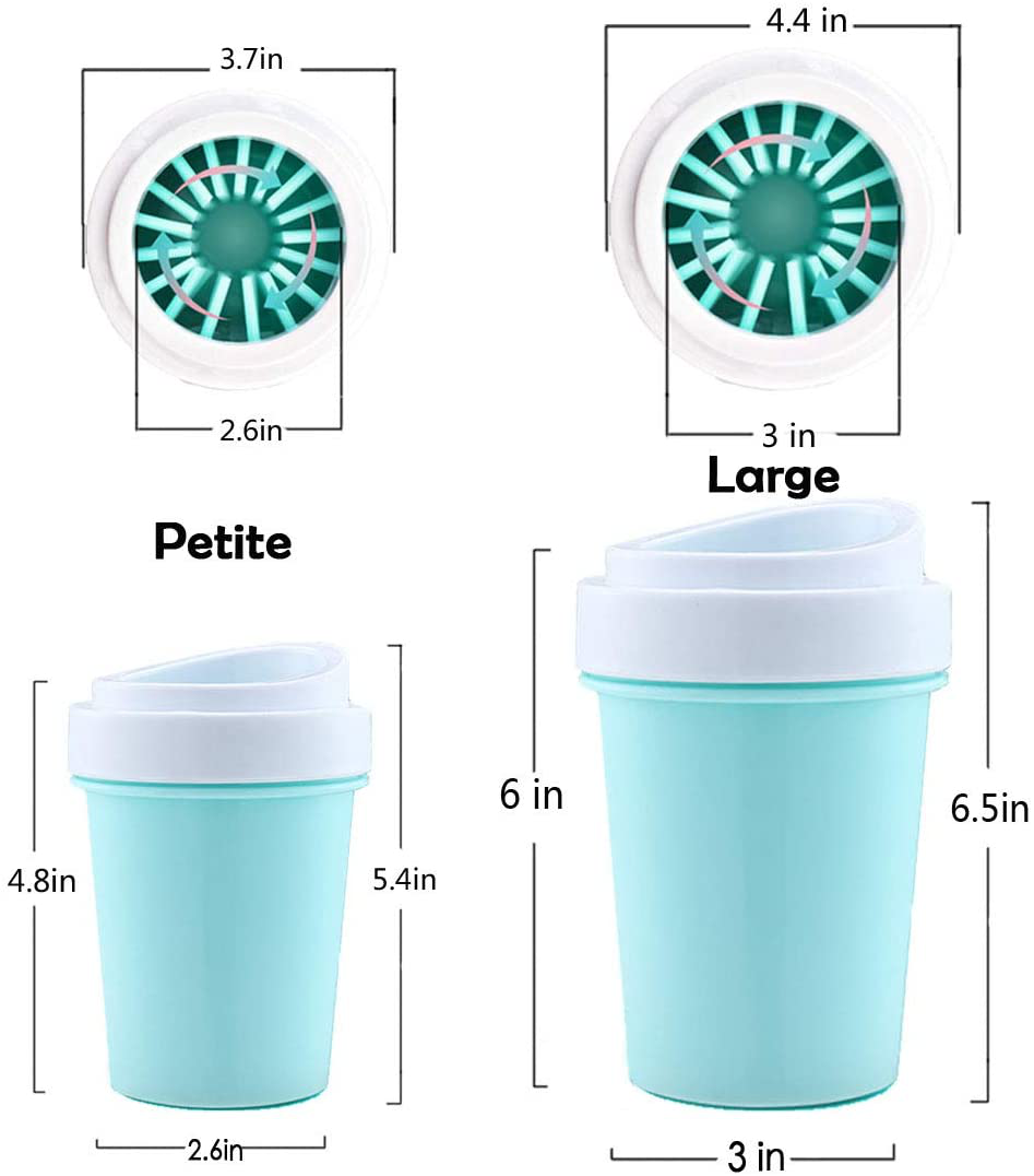 Easy to Use Portable Dog Paw Cleaner Cup Dog Foot Washer with Silicone Washers Nice Packing