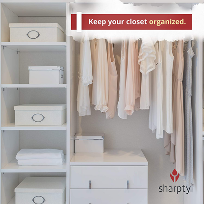 Sharpty Plastic Clothing Notched Hangers Ideal for Everyday Standard Use, (Black, 50 Pack)