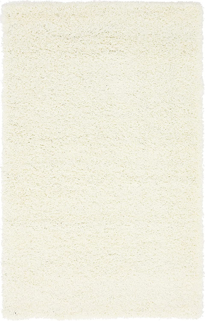 Unique Loom Solo Solid Shag Collection Area Modern Plush Rug Lush & Soft, 3' 3 x 5' 3, Snow White