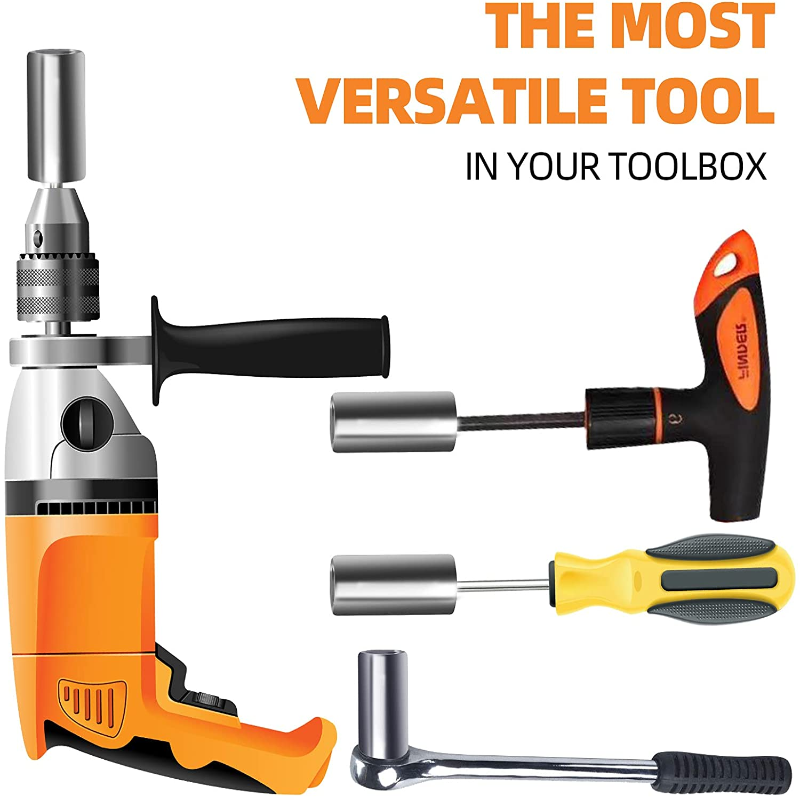 Universal Socket Tool - Socket Set with Power Drill Adapter 1/4'' - 3/4'' (7-19mm)