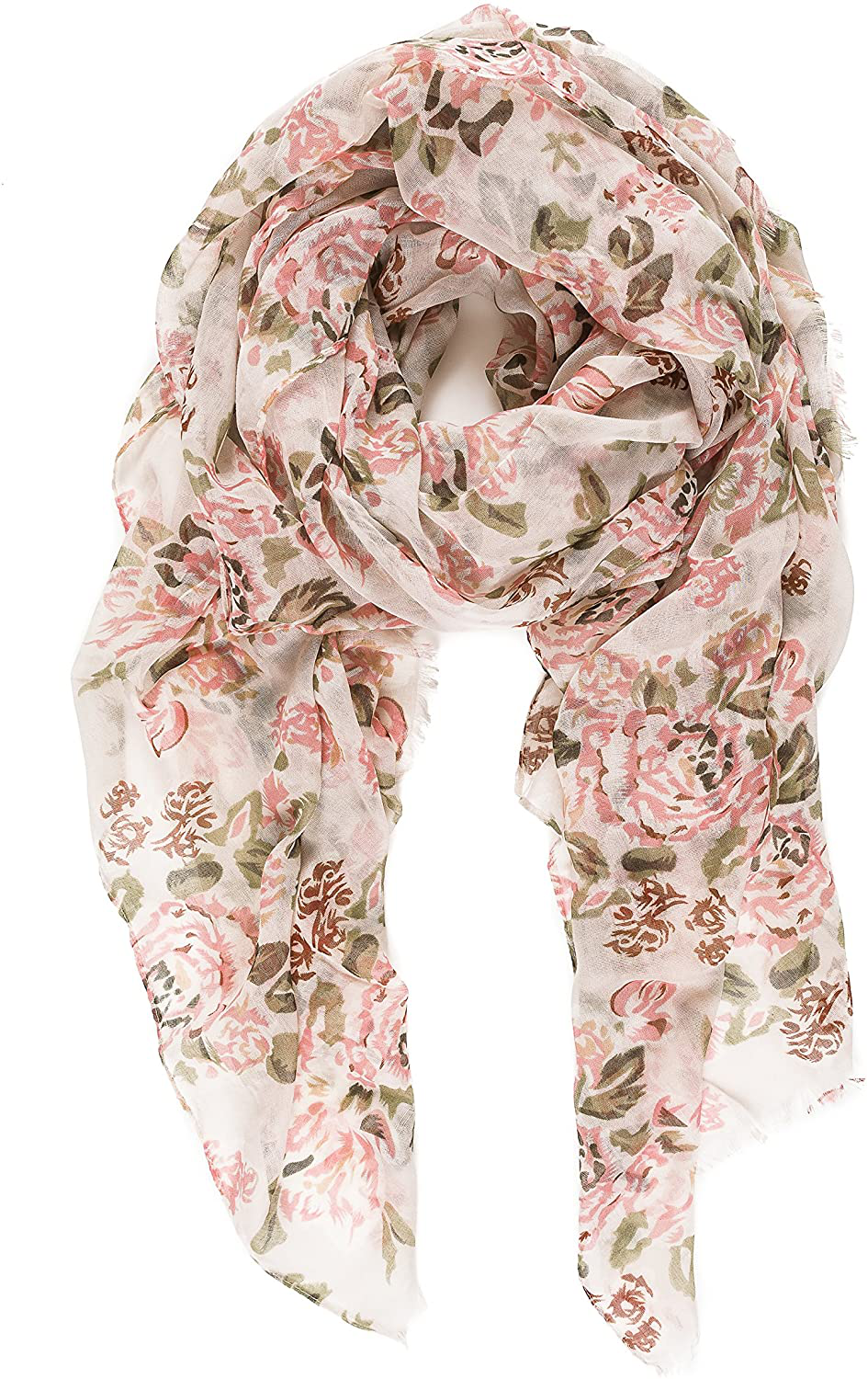 Scarf for Women Lightweight Floral Flower Scarves for Fall Winter Shawl Wrap