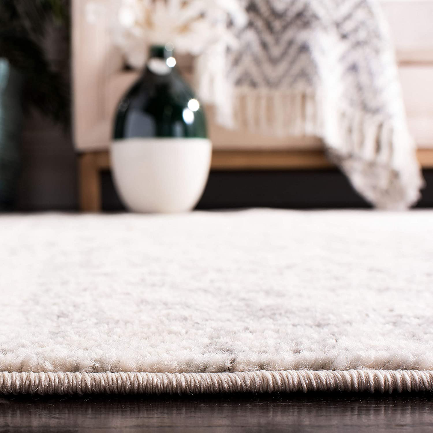 Safavieh Madison Collection MAD603G Oriental Snowflake Medallion Distressed Non-Shedding Stain Resistant Living Room Bedroom Runner, 2'3" x 10' , Silver / Ivory