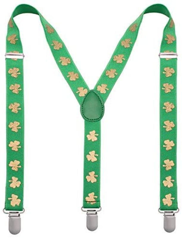 St Patricks Day Suspenders - Men's Suspenders with Clips - Many Colors to Choose From