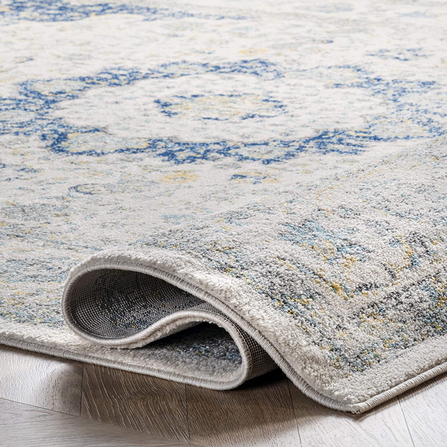 nuLOOM Paisley Vintage Persian Runner Rug, 2' 6" x 10', Grey