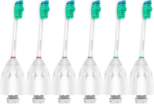 Brightdeal Replacement Brush Heads Compatible with Philips Sonicare Toothbrush Essence Xtreme Elite and Advance HX7022/66, 6-Pack