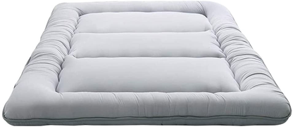 MAXYOYO Japanese Floor Mattress Futon Mattress, Memory Foam Futon Roll Up Guest Mattress Thicken Sleeping Pad Foldable Tatami Mat Floor Lounger Bed Couches and Sofas, Grey, Queen Size