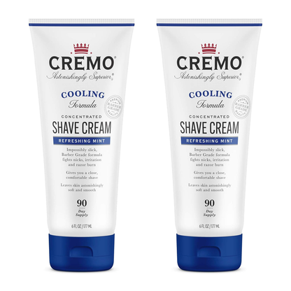 Cremo Barber Grade Cooling Shave Cream, Astonishingly Superior Ultra-Slick Shaving Cream