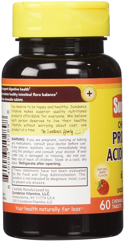 Sundance Chewable Probiotic, 60 Count