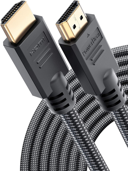 Multi Pack PowerBear 4K HDMI Cables Braided Nylon & Gold Connectors, 4K @ 60Hz, Ultra HD, 2K, 1080P, ARC & CL3 Rated