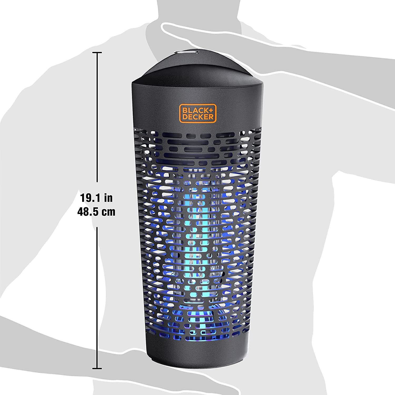 BLACK+DECKER Outdoor Electric UV & Killer for Flies, Mosquitoes, Gnats & Other Small to Large Flying Pests Half Acre Coverage for Home, Deck, Garden, Patio, Camping & More