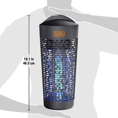 BLACK+DECKER Outdoor Electric UV & Killer for Flies, Mosquitoes, Gnats & Other Small to Large Flying Pests Half Acre Coverage for Home, Deck, Garden, Patio, Camping & More