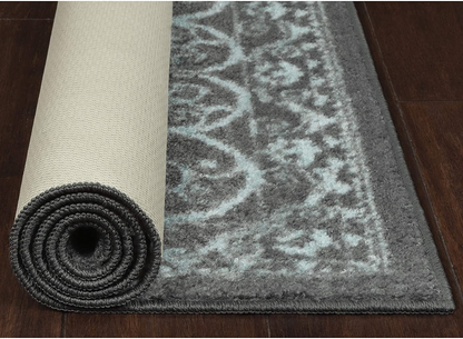 Maples Rugs Pelham Vintage Runner Rug Non Slip Washable Hallway Entry Carpet [Made in USA], 2'x6', Wineberry
