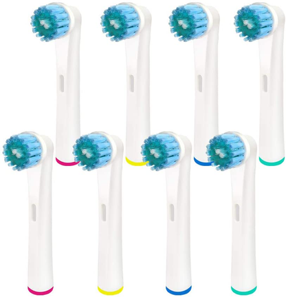 4 or 8 Pack Replacement Toothbrush Heads - Compatible with Oral-B Braun Electric Toothbrush