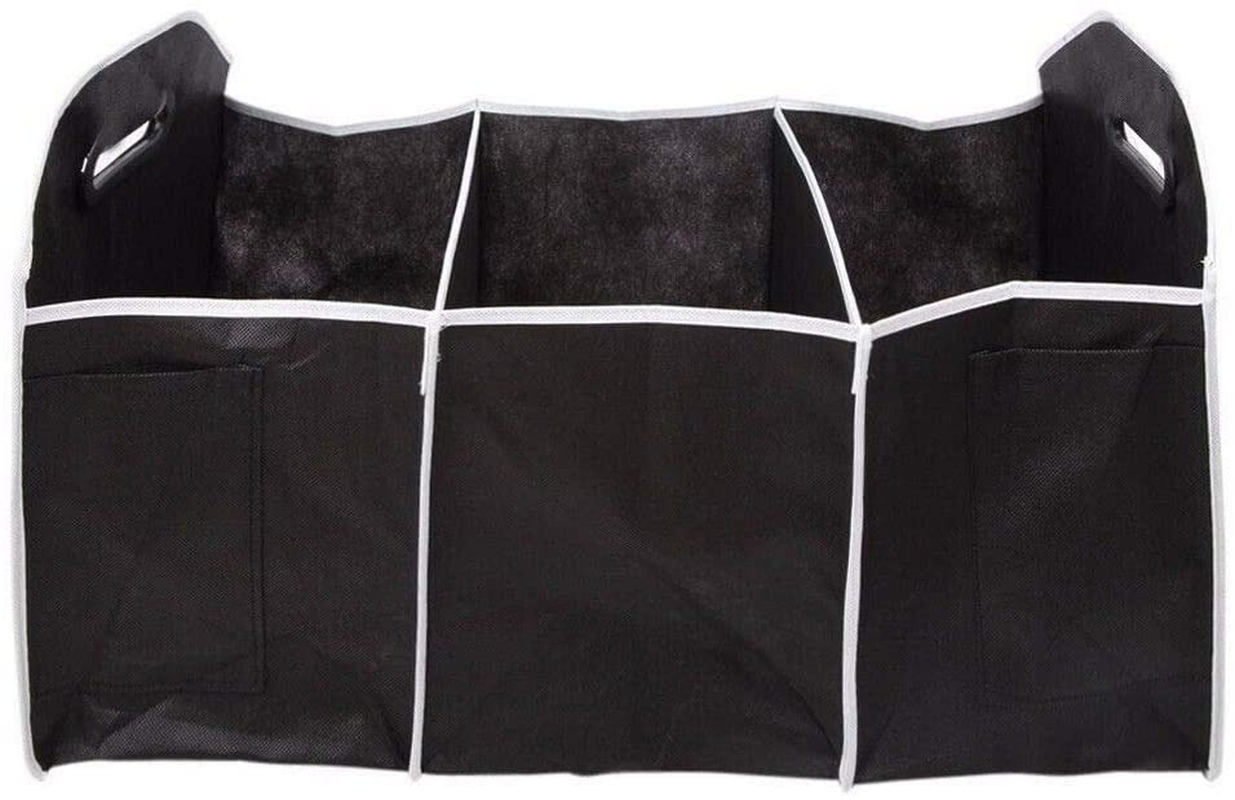 Extra Large Trunk Organizer and Foldable Storage with 3 Compartments