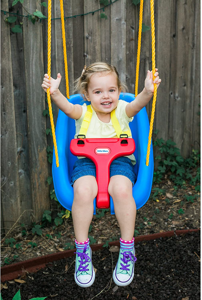 Little Tikes 2 -in- 1 Snug 'n Secure Grow With Me Swing - Blue