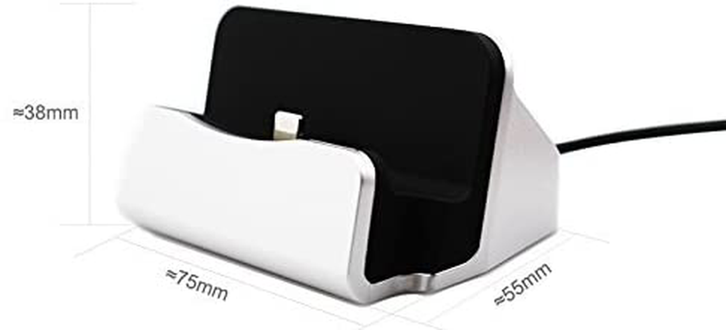 iPhone Compatible Charging Dock Station, 8-pin Charging Dock Compatible with Apple iPhone 8, iPhone X, iPhone 7/7 Plus 6 6S Plus 5 5S