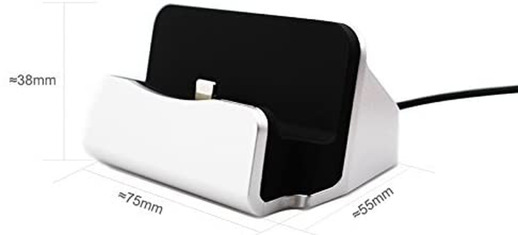 iPhone Compatible Charging Dock Station, 8-pin Charging Dock Compatible with Apple iPhone 8, iPhone X, iPhone 7/7 Plus 6 6S Plus 5 5S