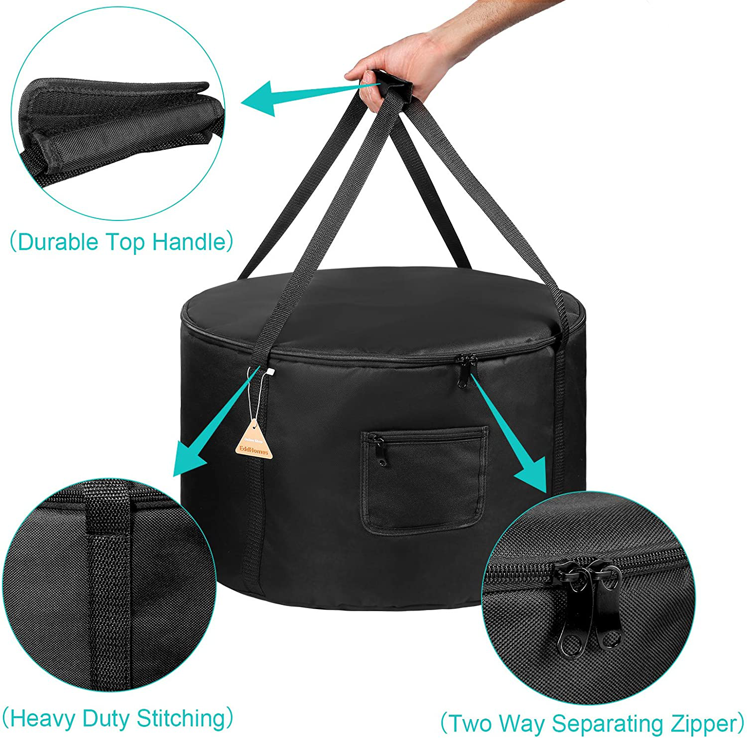 Carrying Bag for Outland Firebowl 823 Outdoor Portable Propane Fire Pit Carrying Bag for Firebowl 870 Water-Resistant 19 Inch Gas Fire Pit Carry Bag for Outland Fire Bowl 893