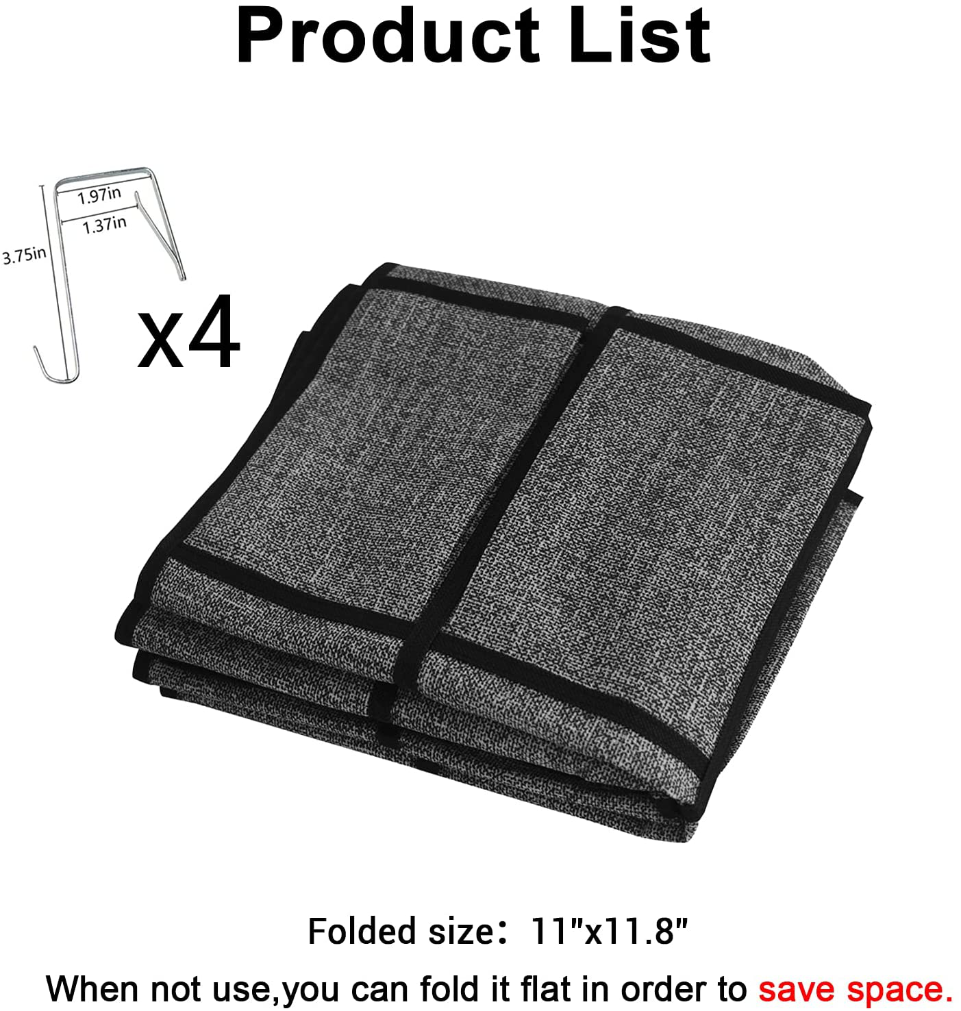Over the Door Shoe Organizer,Hanging Shoe Holder with 24 Extra Large Fabric Pockets for Storage Men Sneakers,Women High Heeled Shoes,Slippers Grey 61.4''x22''