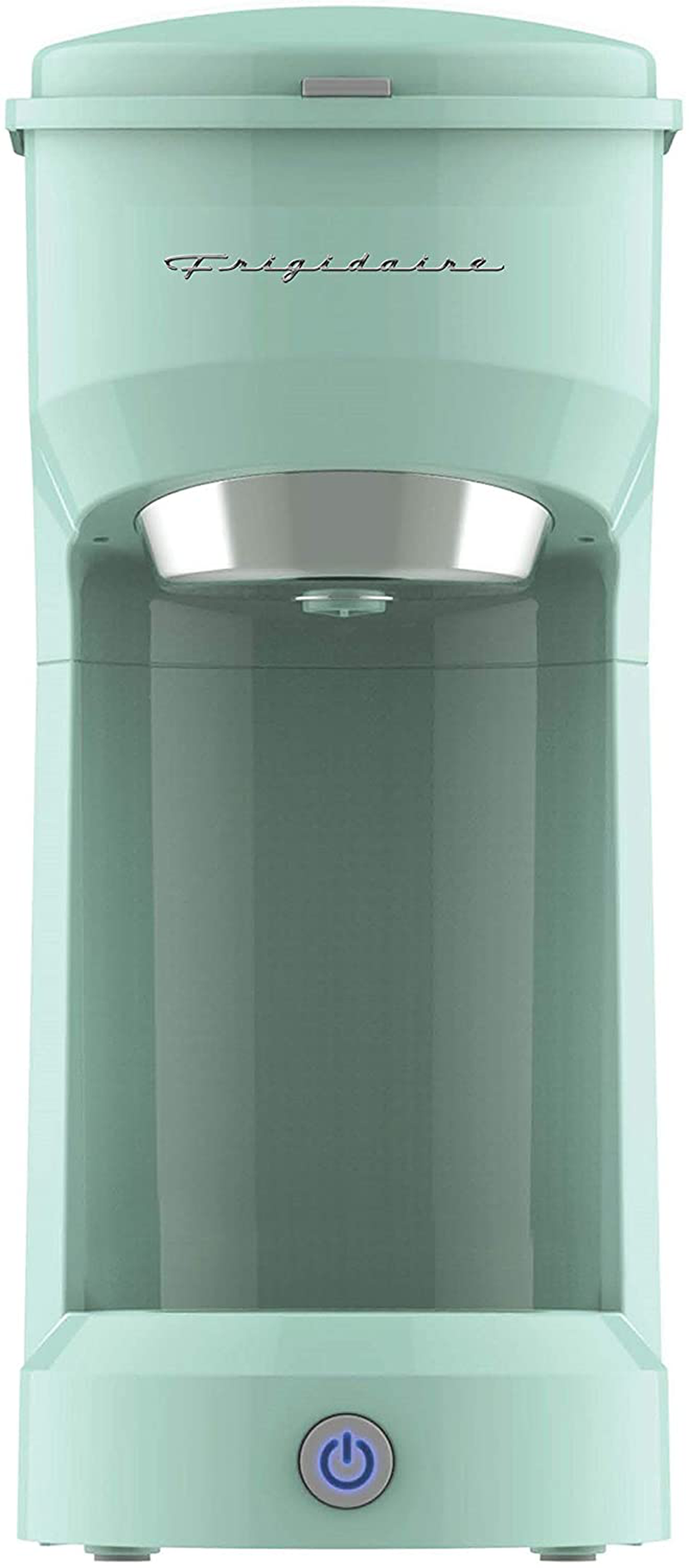 Frigidaire ECMK088-MINT Retro Single Serve Maker, Brewer for Ground Coffee, MINT
