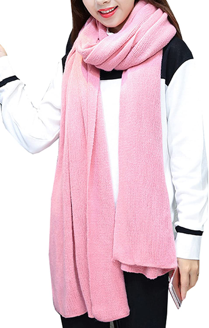 Wander Agio Womens Warm Winter Infinity Scarves Set Blanket Scarf Pure Color