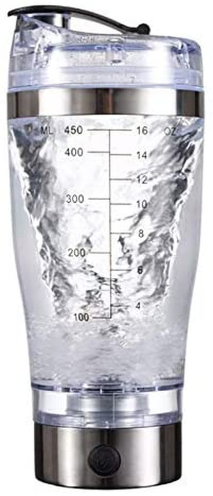 Portable Electric Protein Shaker Mixing Bottle 15oz 