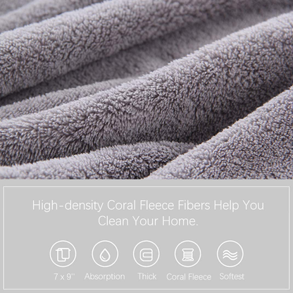 Sunny zzzZZ 24 Pack Kitchen Towels (White, 10 x 20 Inch) - Does Not Shed Fluff - No Odor Reusable Dish Towels, Premium Dish Cloths, Super Absorbent Coral Fleece Cleaning Towels