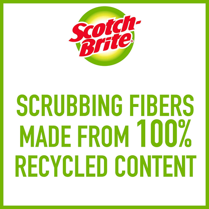 Scotch-Brite Non-Scratch Plastic Scrubbing Pads, 3 Scrubbing Pads, Cleans Dishes Without Scratching