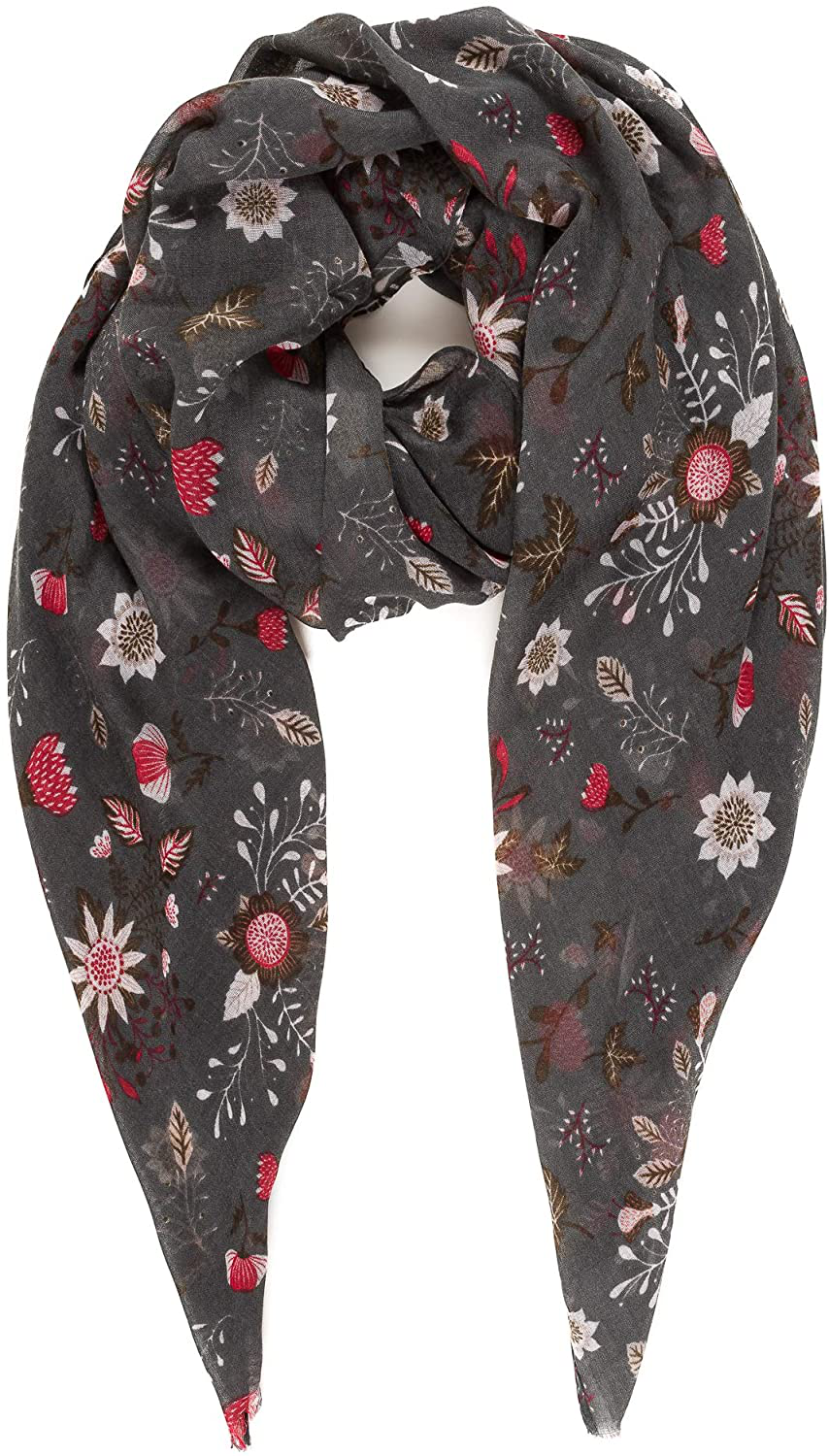 Scarf for Women Lightweight Floral Flower Scarves for Fall Winter Shawl Wrap