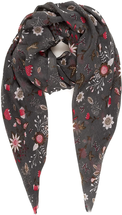 Scarf for Women Lightweight Floral Flower Scarves for Fall Winter Shawl Wrap