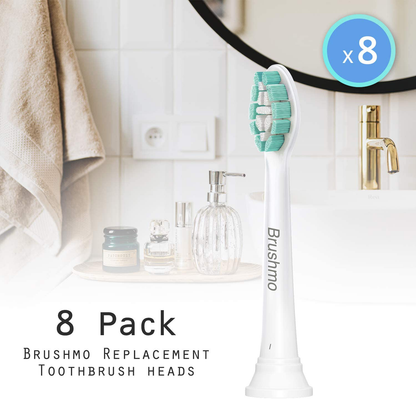 Brushmo Replacement Toothbrush Heads Compatible with Sonicare Electric Toothbrush 8 Pack
