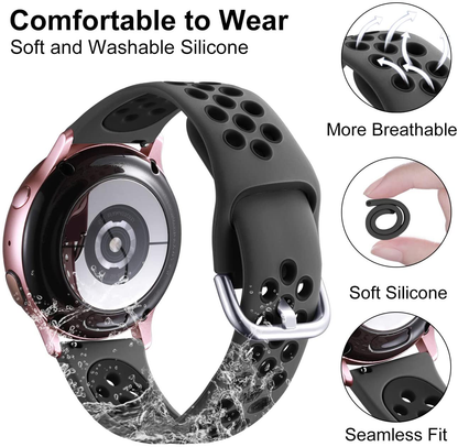 Lerobo Silicone Replacement Band Compatible for Samsung Galaxy Active 2 Watch Bands 44mm 40mm,Active Watch Bands, Galaxy Watch bands 42mm, 20mm