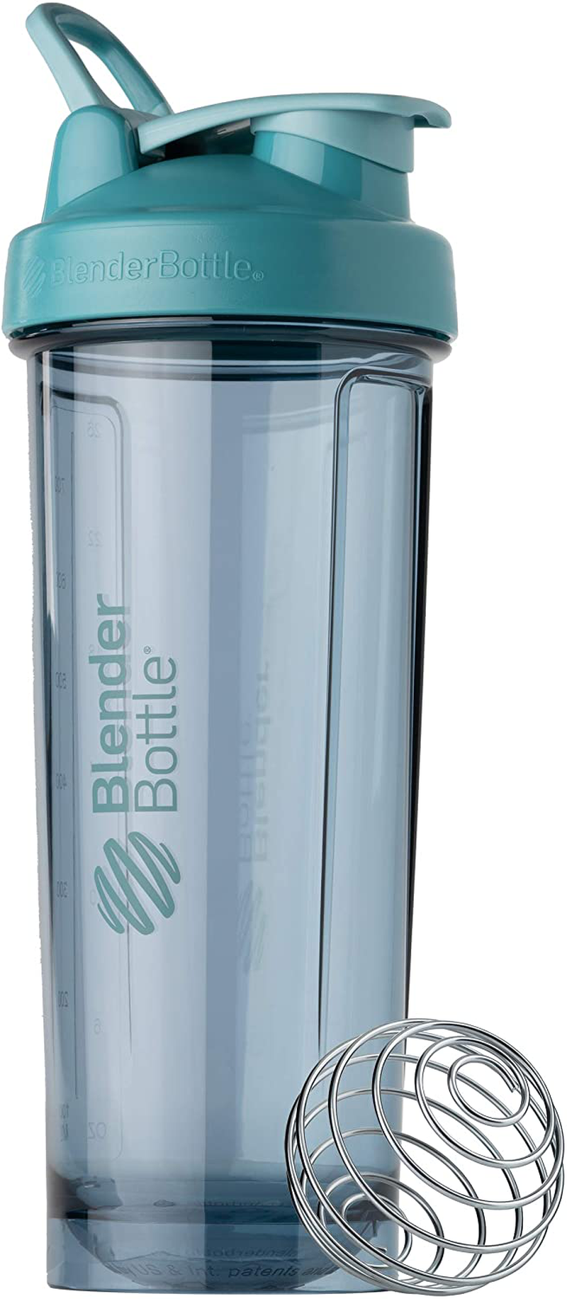 BlenderBottle Shaker Bottle Pro Series Perfect for Protein Shakes and Pre Workout, 24-Ounce, Black