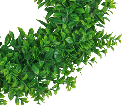 U'Artlines 17" Front Door Wreaths Artificial Spring Summer Greenery Hanging Garland for Home Wedding Wall Window Decoration (17'' Boxwood)