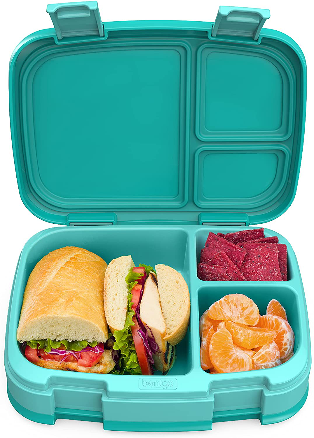 Bentgo Fresh – Leak-Proof, Versatile 4-Compartment Bento-Style Lunch Box with Removable Divider, Portion-Controlled Meals for Teens and Adults On-The-Go – BPA-Free, Food-Safe Materials (Blue)